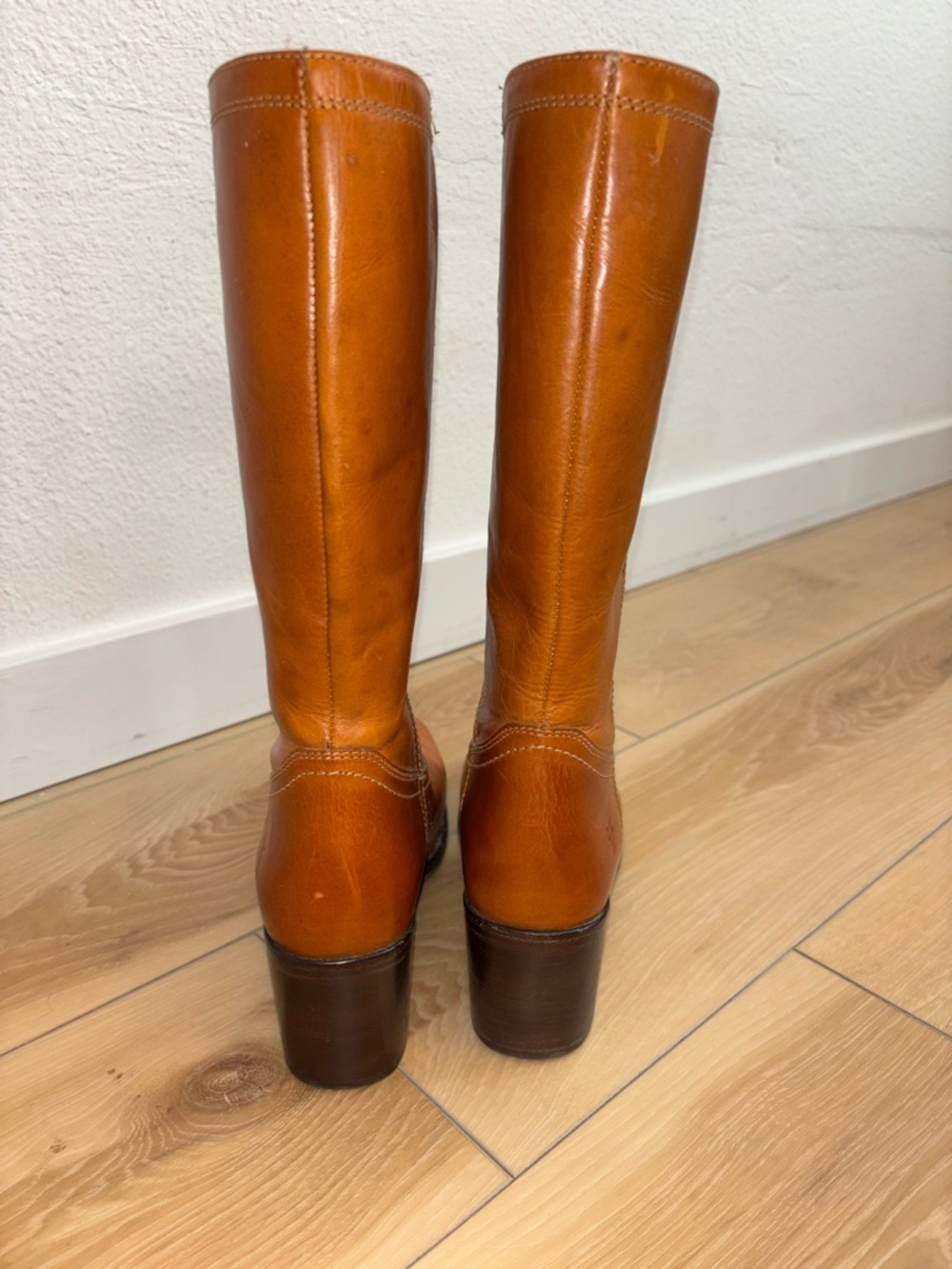 Frye Kendall Heeled Camel Mid Calf Boot Size 8.5 - Picture 7 of 8